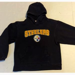 NFL TEAM APPAREL PITTSBURGH STEELERS HOODIE SWEATSHIRT Youth Large 12/14 Black